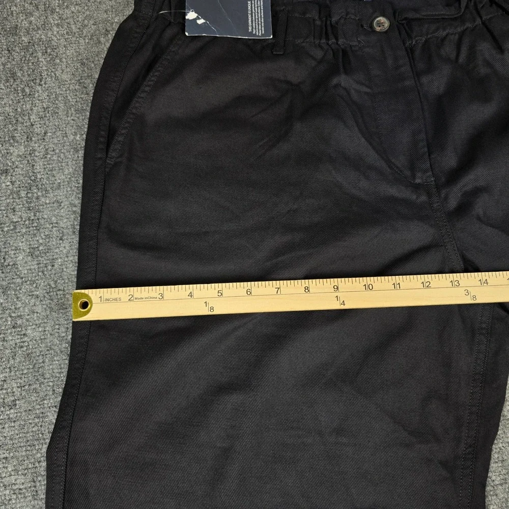Gap Easy Twill Pant Mens XXL Black Elastic Waist Relaxed Fit Trousers NEW